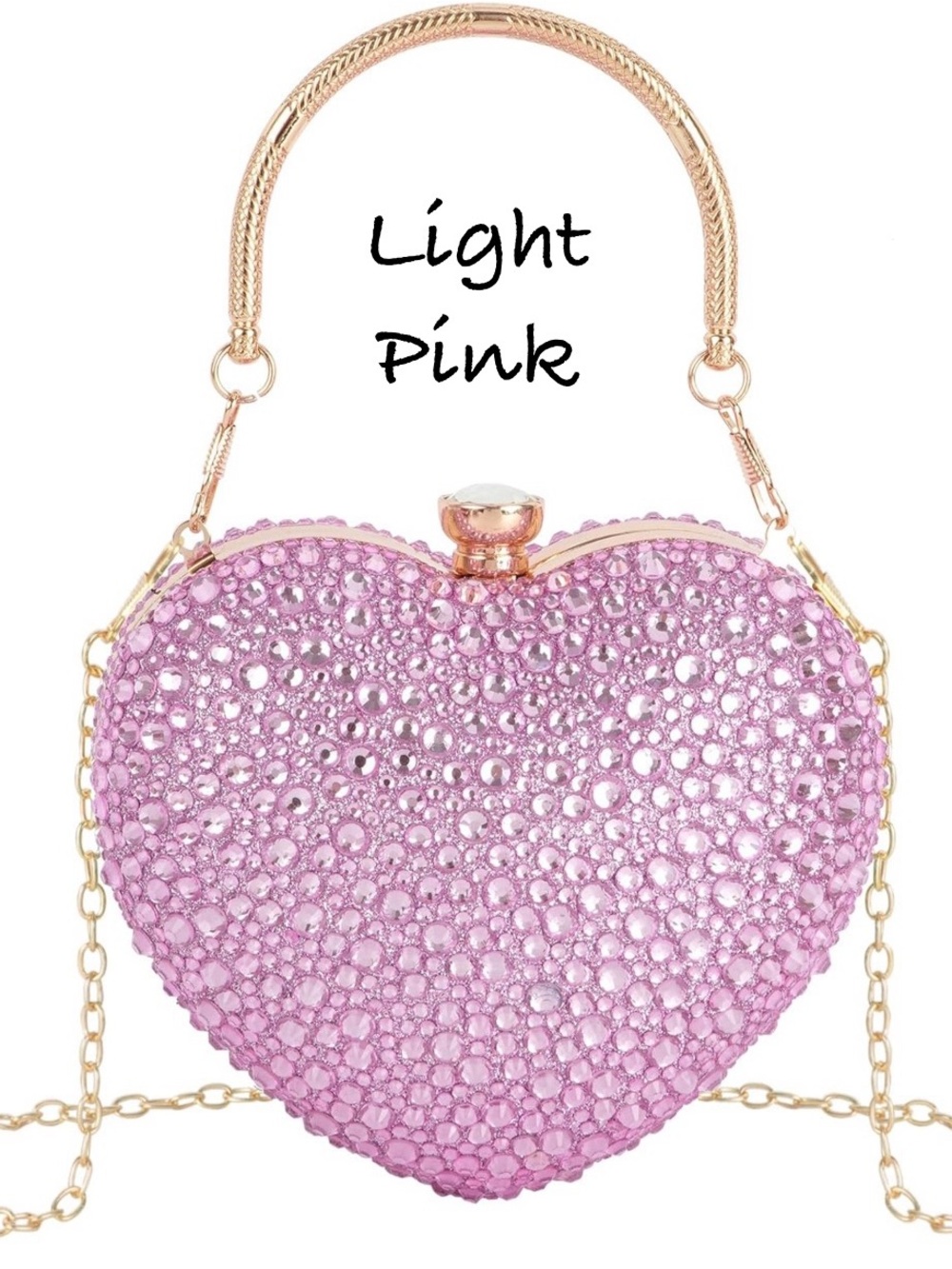 NEW Sparkling Bling Swarovski Crystal Rhinestone Valentine Heart Purse +…